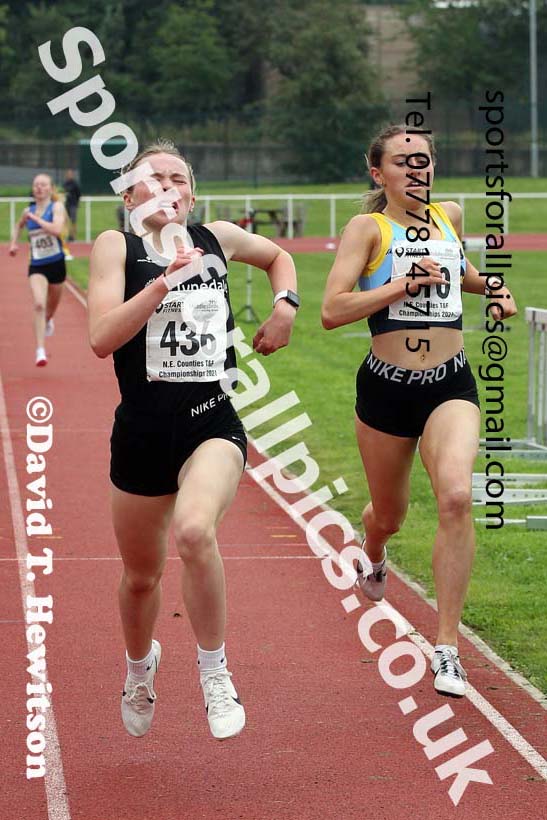 Women and Girls 1500 metres, 2021 North Eastern Track and Field Champs., Middesbrough. Photo: David T. Hewitson/Sports for All Pics